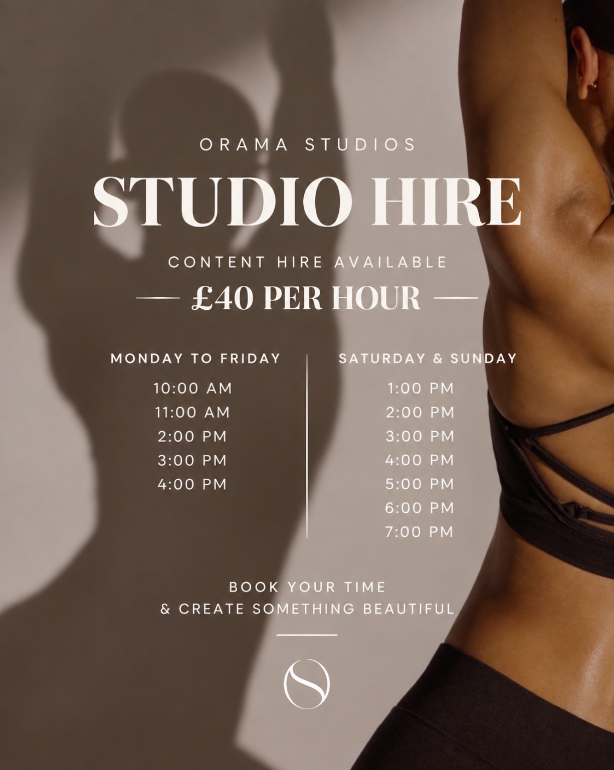 Orama Studios content hire availability and studio hire times